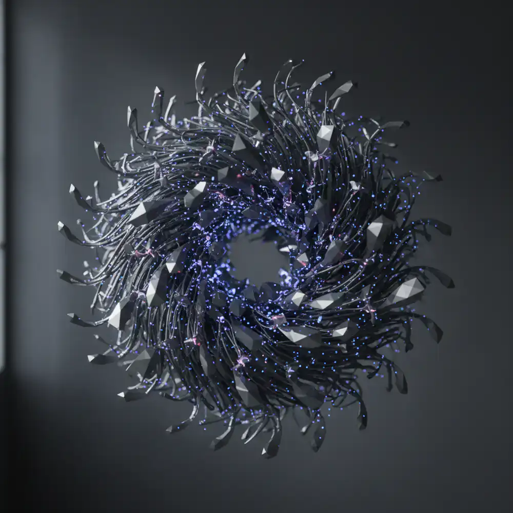 Abstract visualization of artificial intelligence data